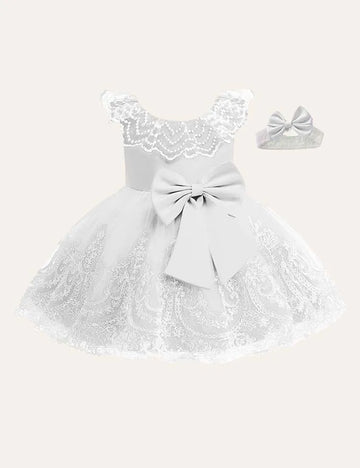 Bow Mesh Sleeveless Dress - Mini Taylor